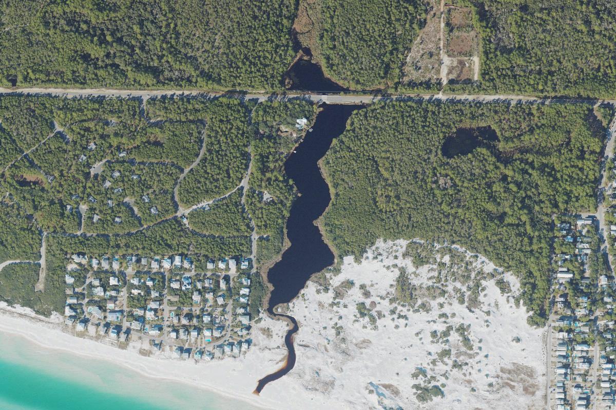 Aerial photograph of Alligator Lake, Walton County, Florida