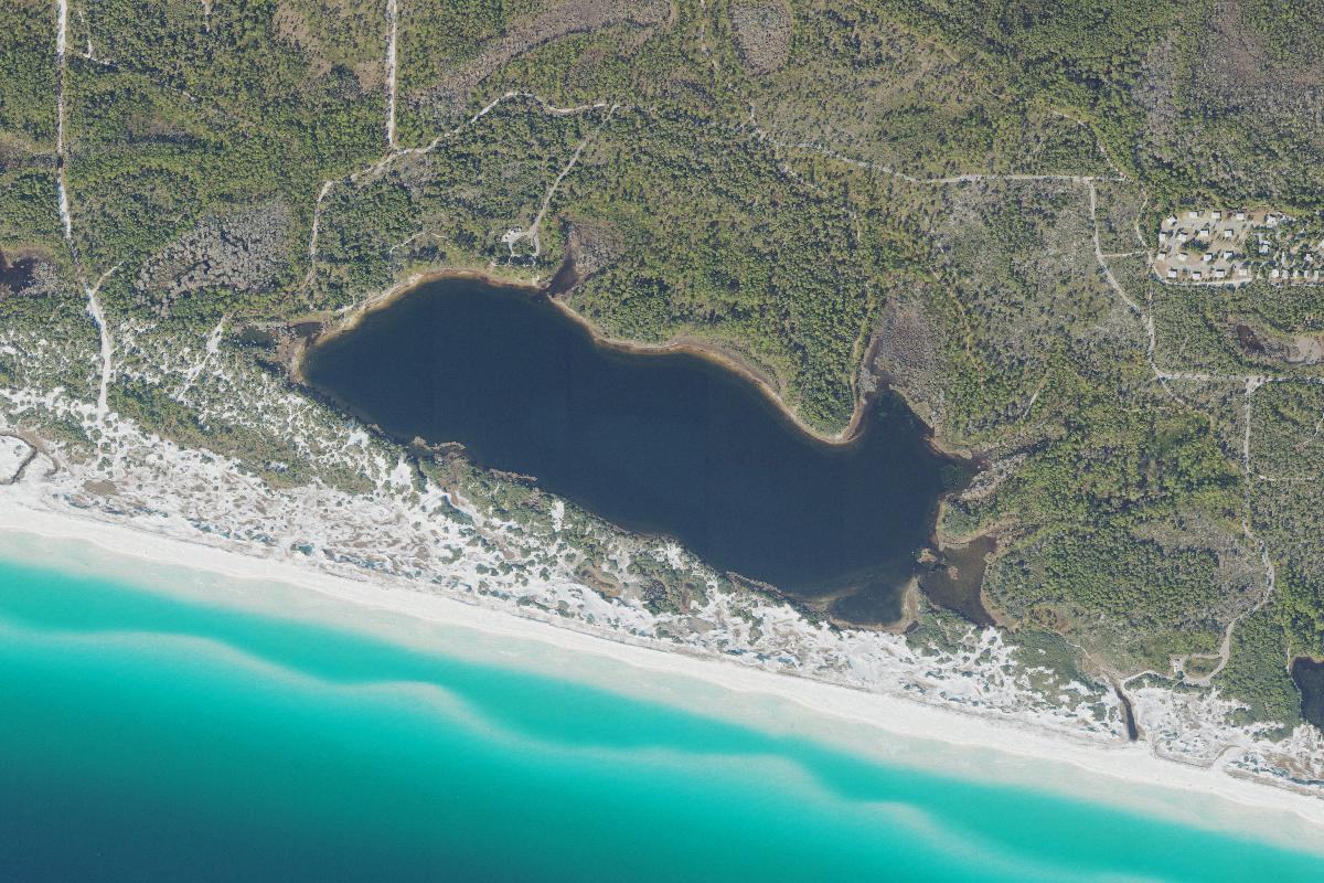 Aerial photograph of Campbell Lake, Walton County, Florida